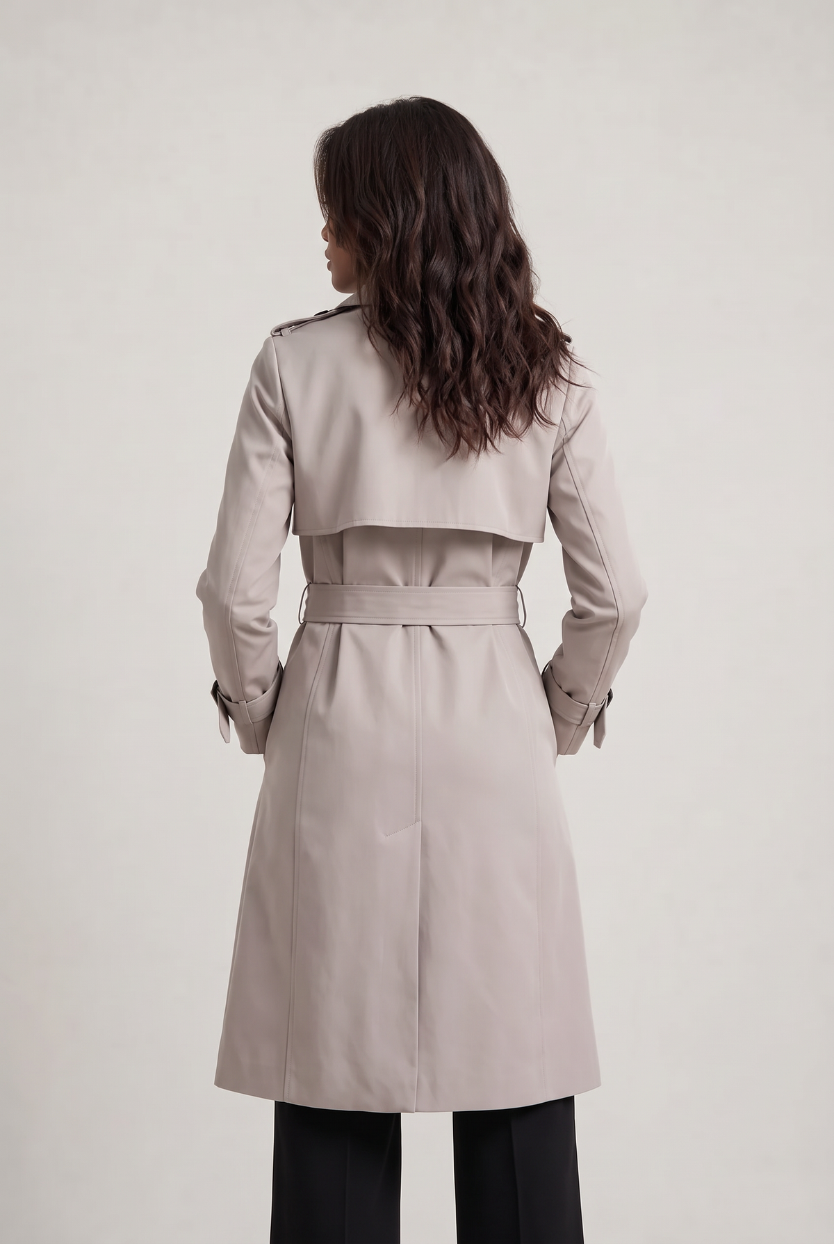 Trench Coat Double-Breasted Belted Longline — Women's 17
