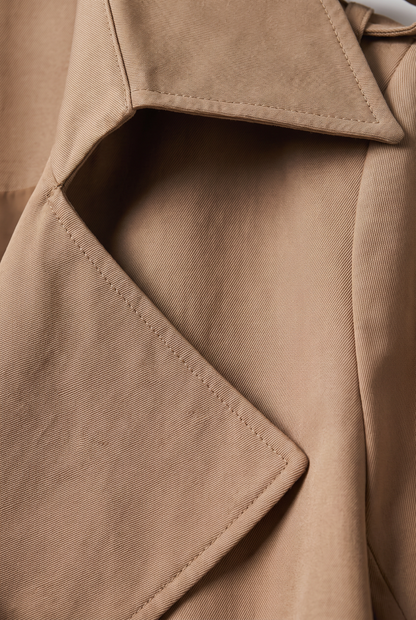 Trench Coat Double-Breasted Belted Longline — Women's 5