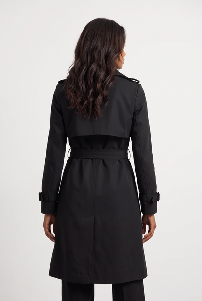Trench Coat Double-Breasted Belted Longline — Women's 13