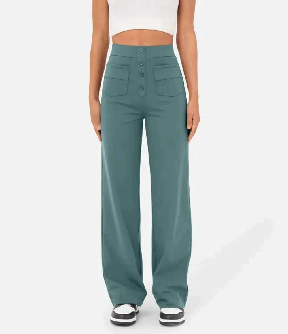 High-Waisted Pocket Trousers