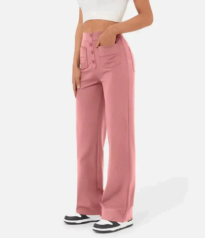 High-Waisted Pocket Trousers