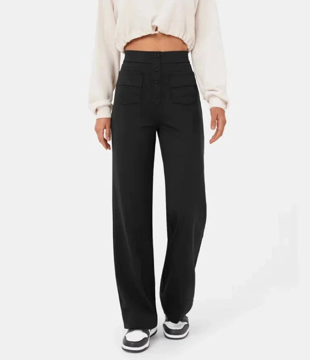 High-Waisted Pocket Trousers