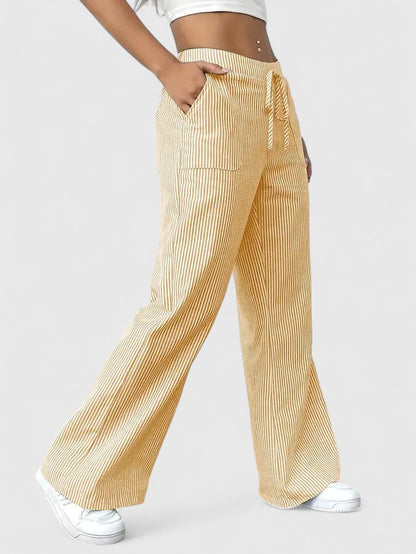 Wide-Leg Drawstring Trousers