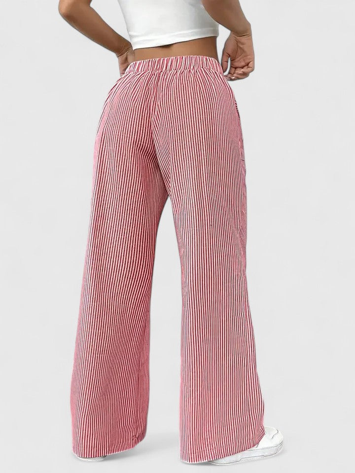Wide-Leg Drawstring Trousers