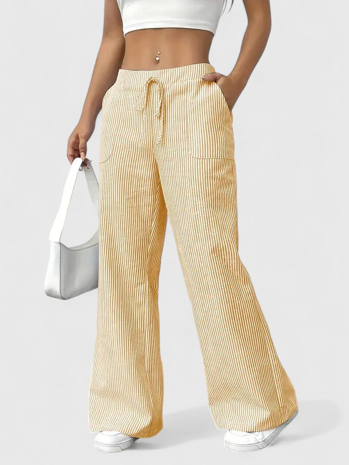 Wide-Leg Drawstring Trousers