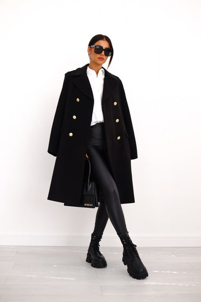 Double-Breasted Lapel Coat
