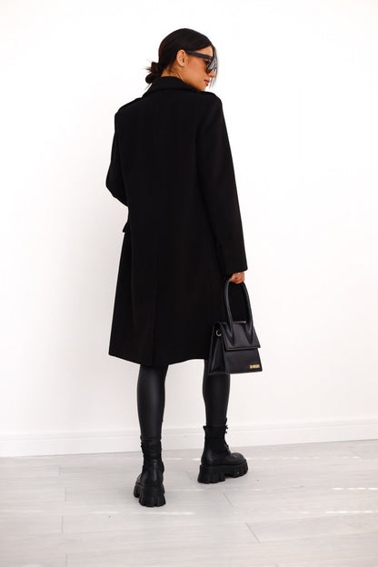 Double-Breasted Lapel Coat