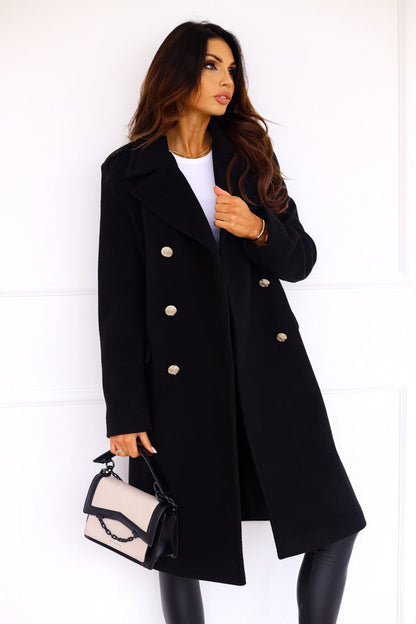 Double-Breasted Lapel Coat
