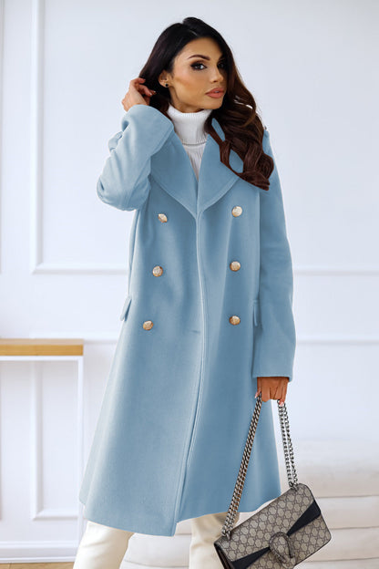 Double-Breasted Lapel Coat
