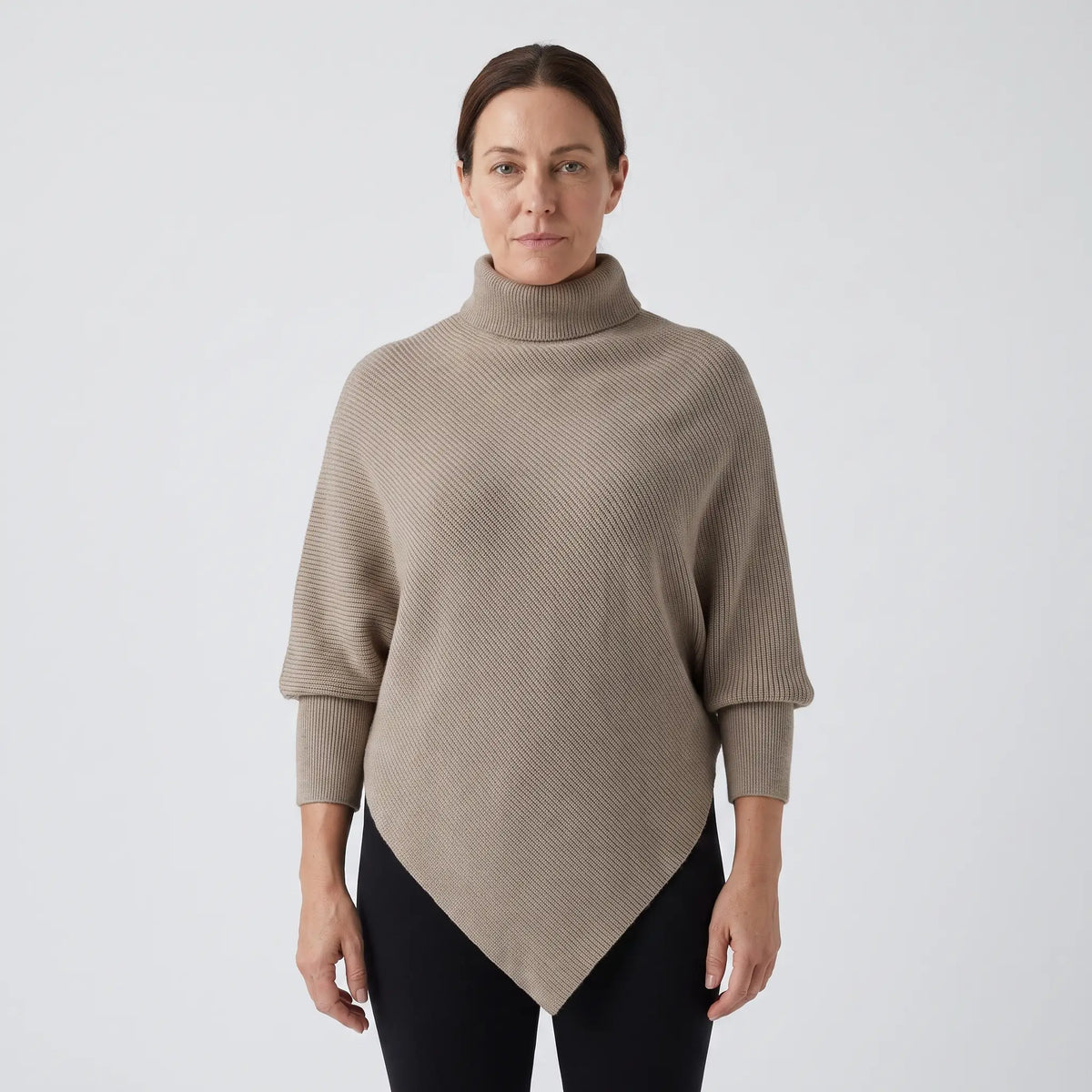 High Neck Asymmetric Hem Jumper - hero