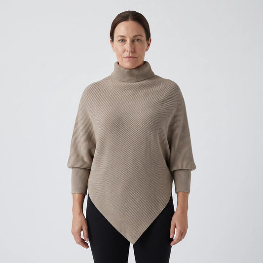 High Neck Asymmetric Hem Jumper - hero