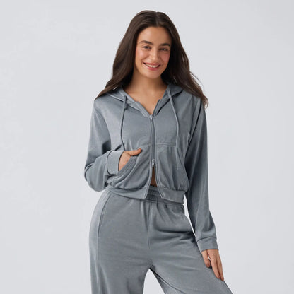 Sparkle Hooded Zip Sweatshirt - hero
