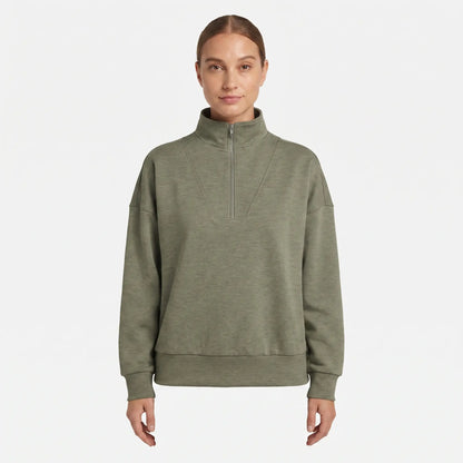 Mock Neck Half Zip Sweatshirt - hero