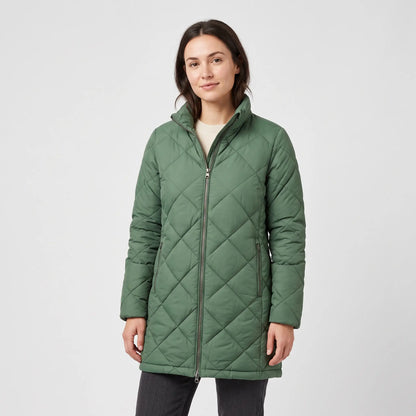 Women's Winter Coat - Green - studio hero