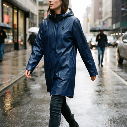 Women's Lightweight Raincoat - Estate Blue