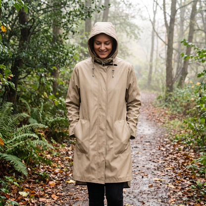 Women's Lightweight Raincoat - Wheat