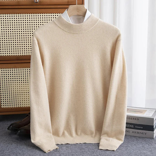 Roll-Neck High-Neck Knit Top