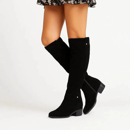 Suede Knee High Boots
