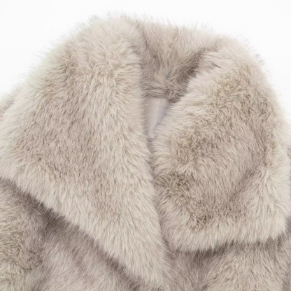Faux-Fur Lapel Jacket