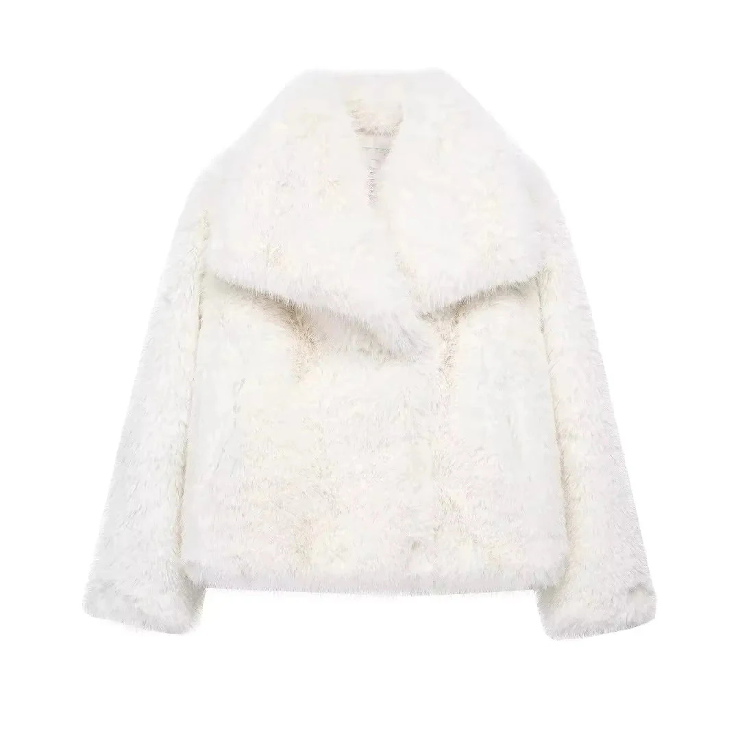 Faux-Fur Lapel Jacket