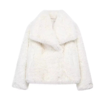Faux-Fur Lapel Jacket