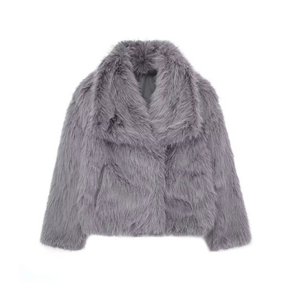 Faux-Fur Lapel Jacket