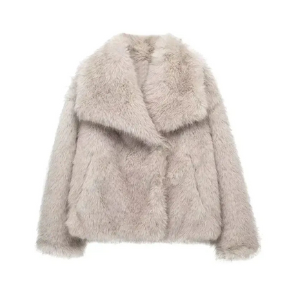 Faux-Fur Lapel Jacket