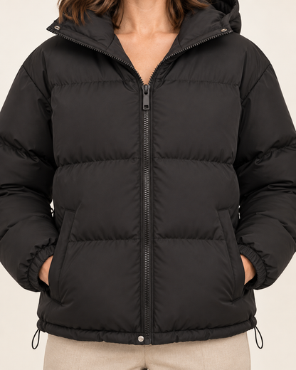 Ladies Puffer Jacket — Hooded Quilted Water-Resistant 5