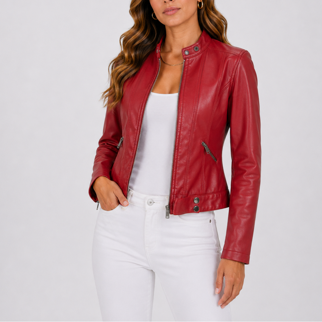 Leather Jackets for Women — Classic PU Vegan Leather 3