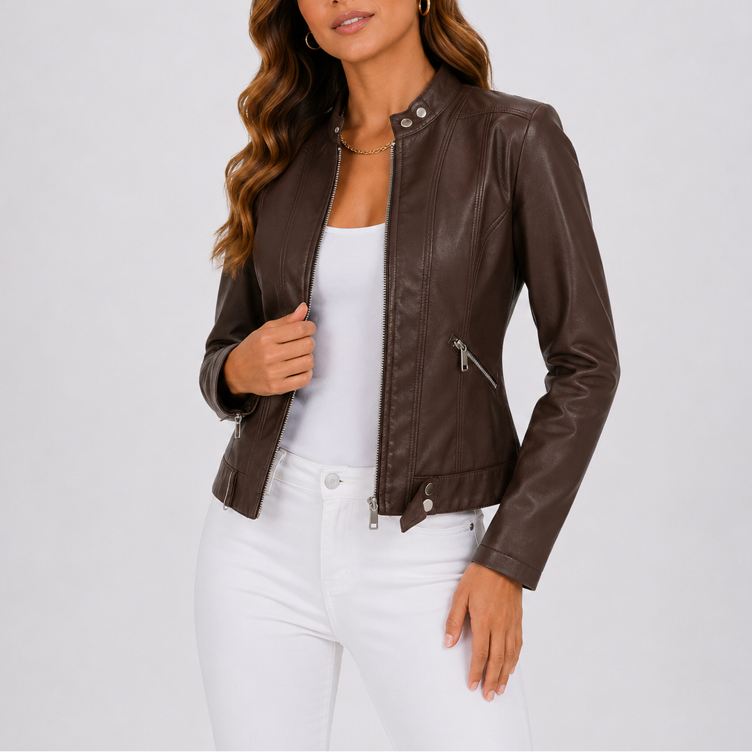 Leather Jackets for Women — Classic PU Vegan Leather 1