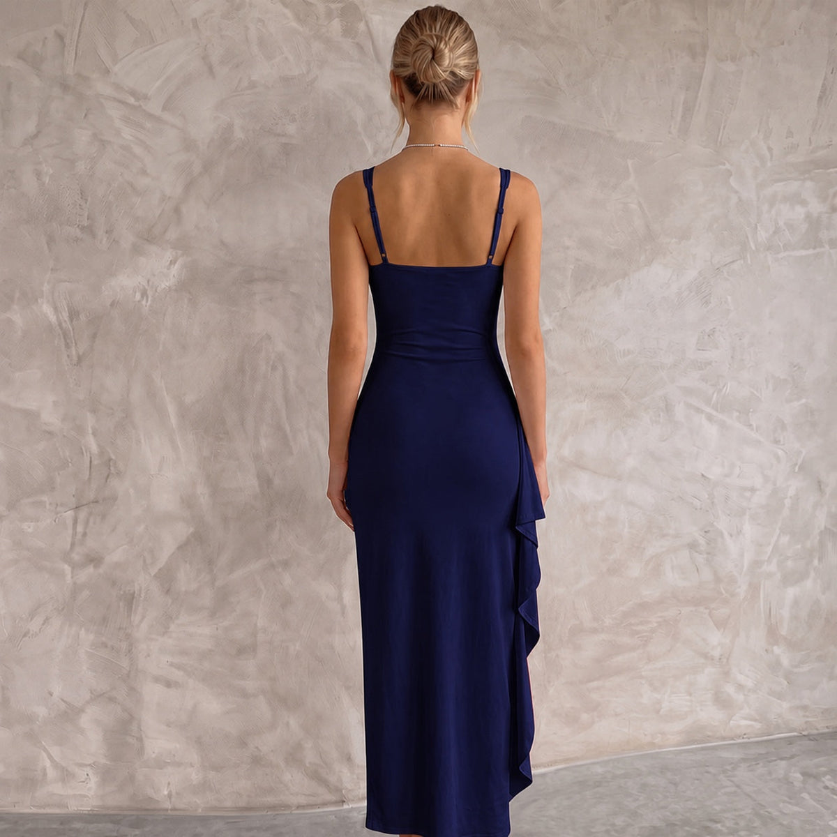 Maxi Dresses Bodycon Open Back with Side Leg Split 16