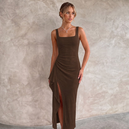 Maxi Dresses Bodycon Open Back with Side Leg Split 22