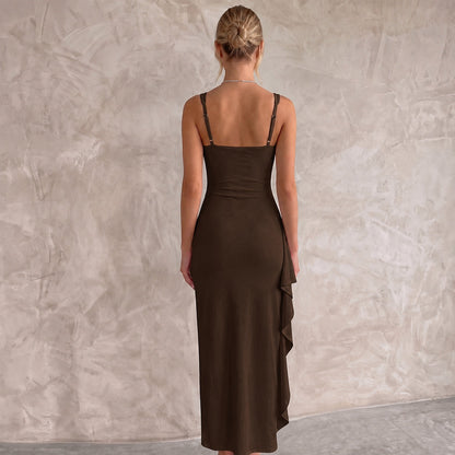 Maxi Dresses Bodycon Open Back with Side Leg Split 26