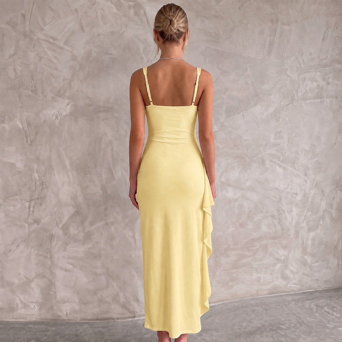 Maxi Dresses Bodycon Open Back with Side Leg Split 30