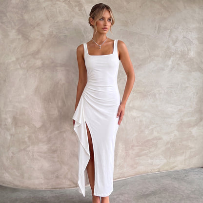 Maxi Dresses Bodycon Open Back with Side Leg Split 1