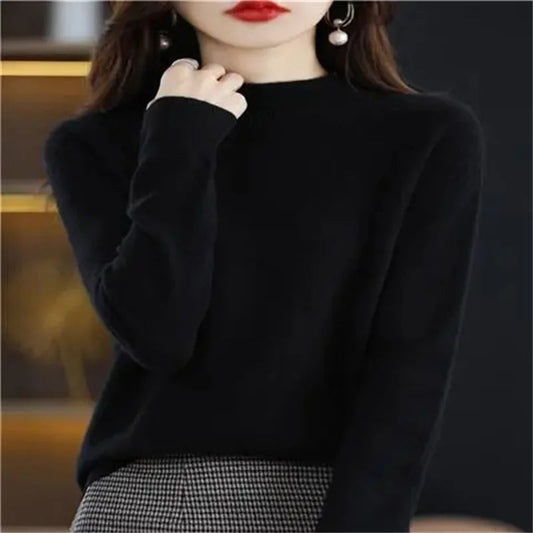 Round-Neck Ribbed Knit Top