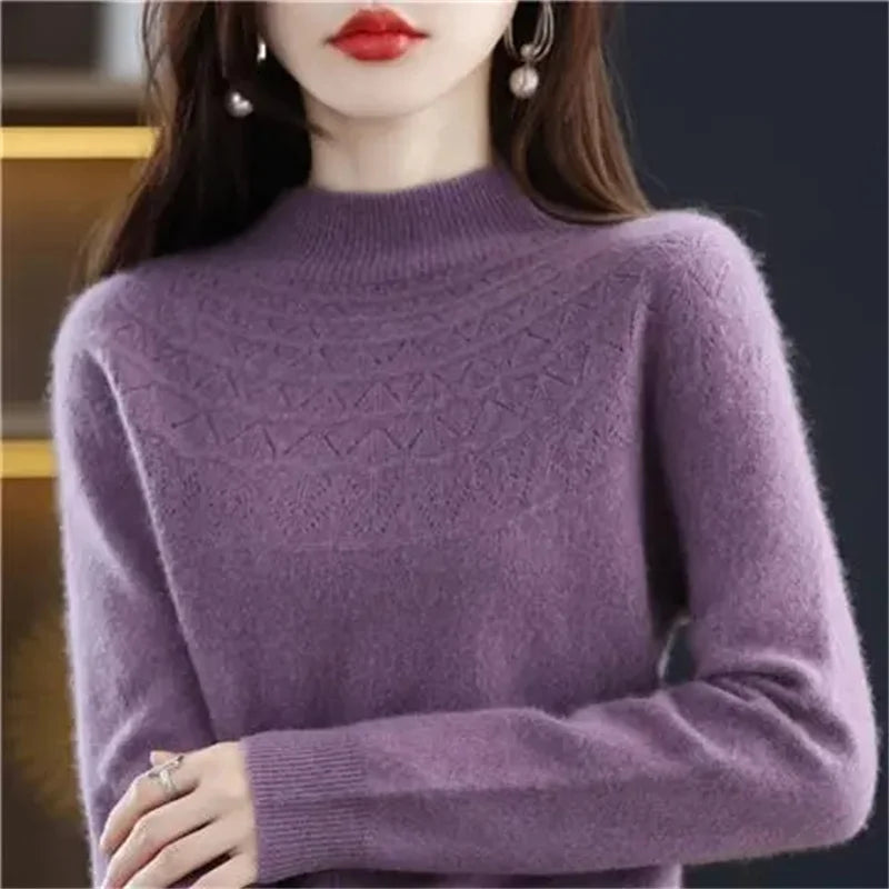 Round-Neck Ribbed Knit Top