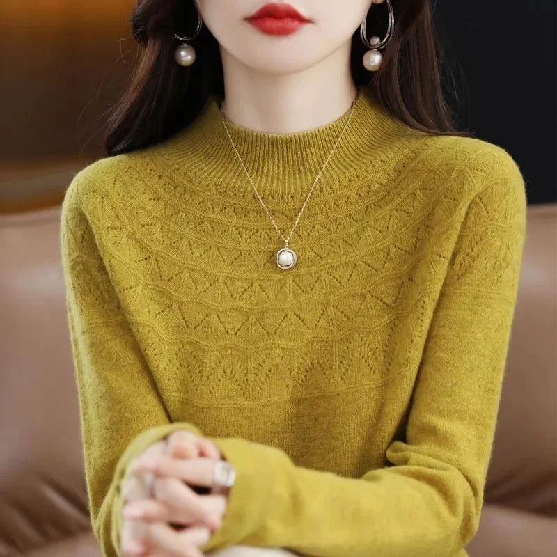 Round-Neck Ribbed Knit Top