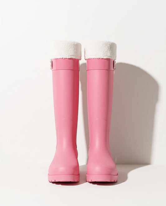 Womens Fleece-Lined Waterproof Snow Boots — Pink 1